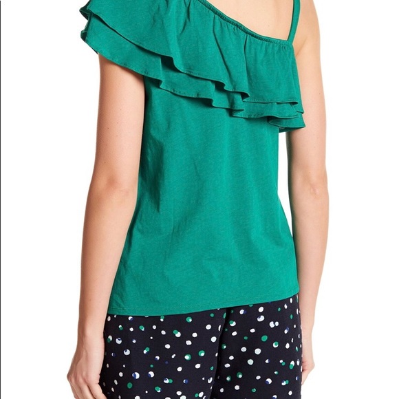 Joe Fresh Ruffle Top Asymmetrical Neck - Picture 2 of 6